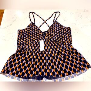 Anthropologie lined mesh top. Size M.